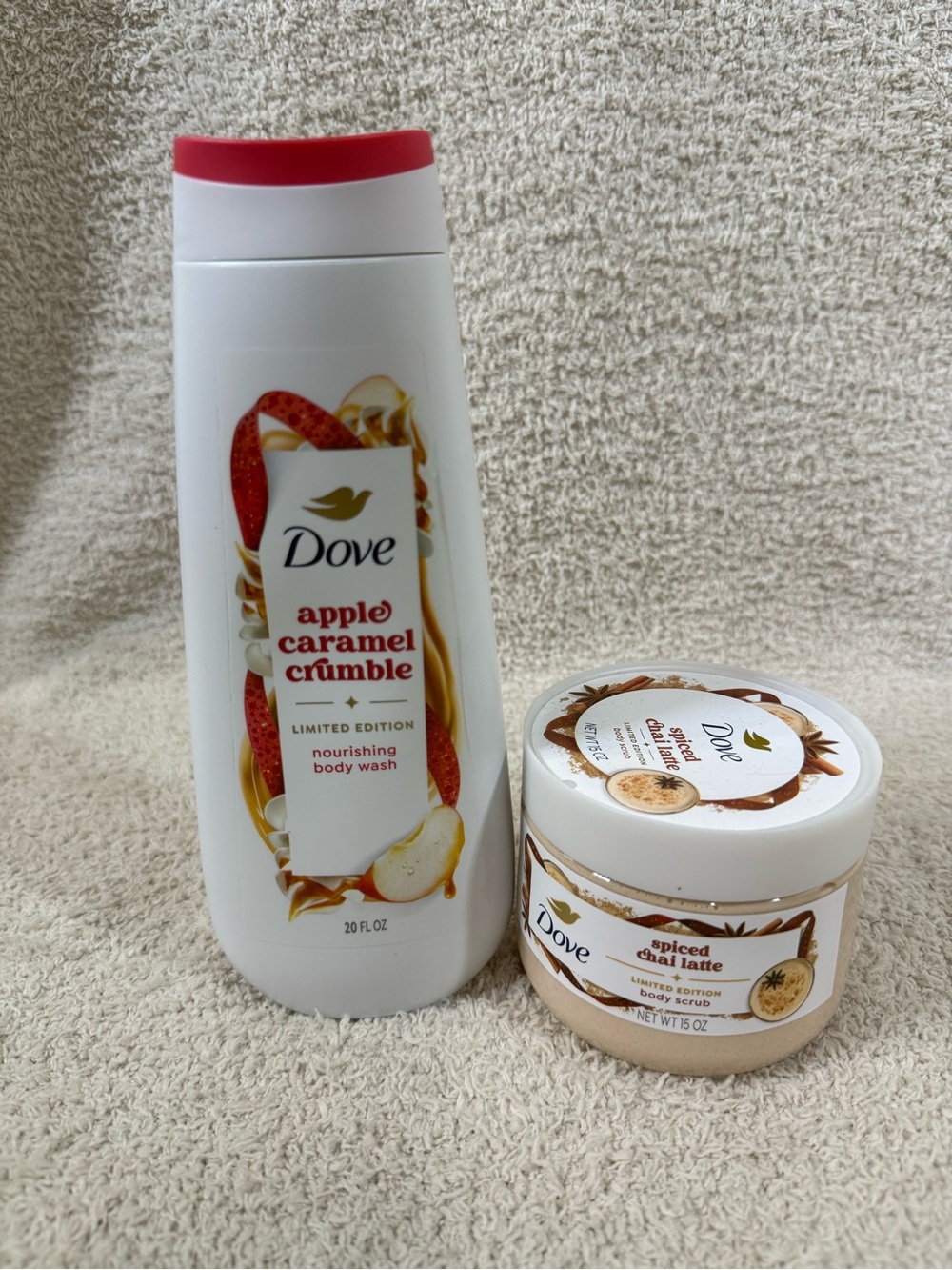 Dove Limited Edition Holiday Treats Body Wash & Body Scrub Bundle
